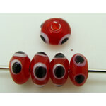 PV-lamp-72 perle verre rouge rondelle