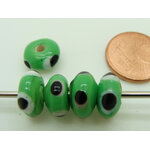 PV-lamp-72 perle verre vert rondelle