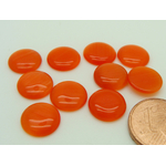 cabochon oeil de chat r10 orange fonce verre