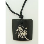Pend-bois-lion pendentif bois zodiaque