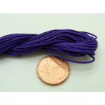 fil polyester cire 1mm violet torsade