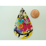 Pend-bois-10-12 pendentif bois goutte fleuri