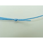 collier nylon 1mm plat bleu reglable