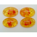 Cab2 cabochon resine ambre