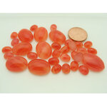 cabochons roses oranges cab-lot30