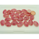cabochons synthetiques ovales roses cab-lot36