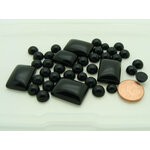 cabochons noirs mix tailles cab-lot41