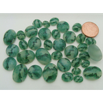 cabochon vert mix tailles cab-lot35