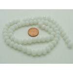 perle abacus 8mm blanche verre