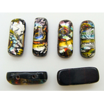 perles verre noir colore FA-20x8