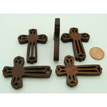 pendentif croix marron PB36