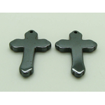 pendentif croix hematite PIER102