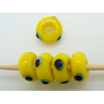 PV-lamp-73 perles rondelles verre jaune