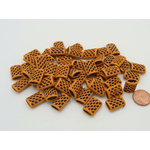 perles marrons tubes stries RES-23