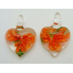 pendentif fleur orange Pend-284-orange