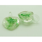 pendentif fleur vert verre Pend-284-vert