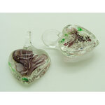 pendentif fleur violet verre Pend-284-violet