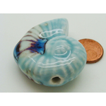 POR-lot06 perle escargot bleu porcelaine