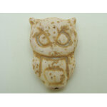pendentif chouette creme PIER104