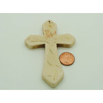 pendentif croix creme PIER105
