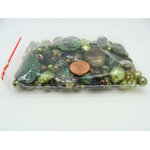 perle verte acrylique melange formes acry-75g-vert
