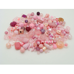 perle rose acrylique mix couleurs et formes acry-75g-rose