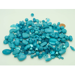 perle bleue acrylique mix formes acry-75g-bleu