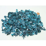 perle bleu acrylique breloque acry-75g-turquoiqe-fonce