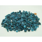 perle bleu mix formes acry-75g-turquoiqe-fonce