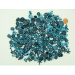 acry-75g-turquoiqe-fonce perle et breloques bleu acrylique