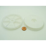 casier rangement roue 6 plastique blanc
