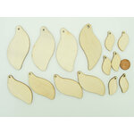 PB94 pendentif bois larme brut