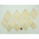 PB95 pendentif bois losange brut