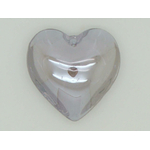 pendentif coeur violet verre lisse