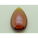 pendentif goutte marron grand verre