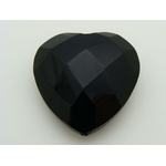 pendentif coeur facette noir