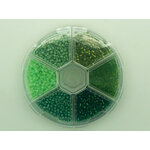 perle rocaille roue verte verre
