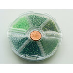 perle rocaille roue verte 2mm