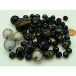 perle acrylique noir gris RES-lot-08