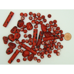 RES-lot-22 perle acrylique rouge mix