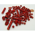 RES-lot-22 perle acrylique rouge