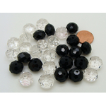 RES-lot-20 perle acrylique trans noir