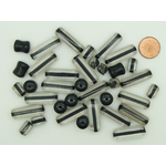 perle acrylique tube noir transparent RES-lot-24