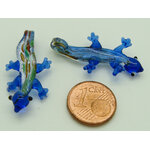 pendentif lezard mini bleu fonce verre Pend-390-2