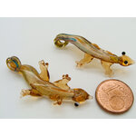 pendentif lezard mini marron verre Pend-390-3