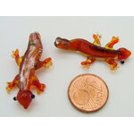 pendentif lezard mini rouge verre Pend-390-5