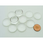 cabcochon verre tansparent 20mm loupe bombe
