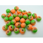 PV-peint-18 perle verre 8mm vert orange