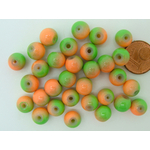 PV-peint-18 perle 8mm vert orange