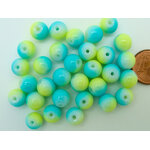 perle 8mm vert bleu verre peint PV-peint-21